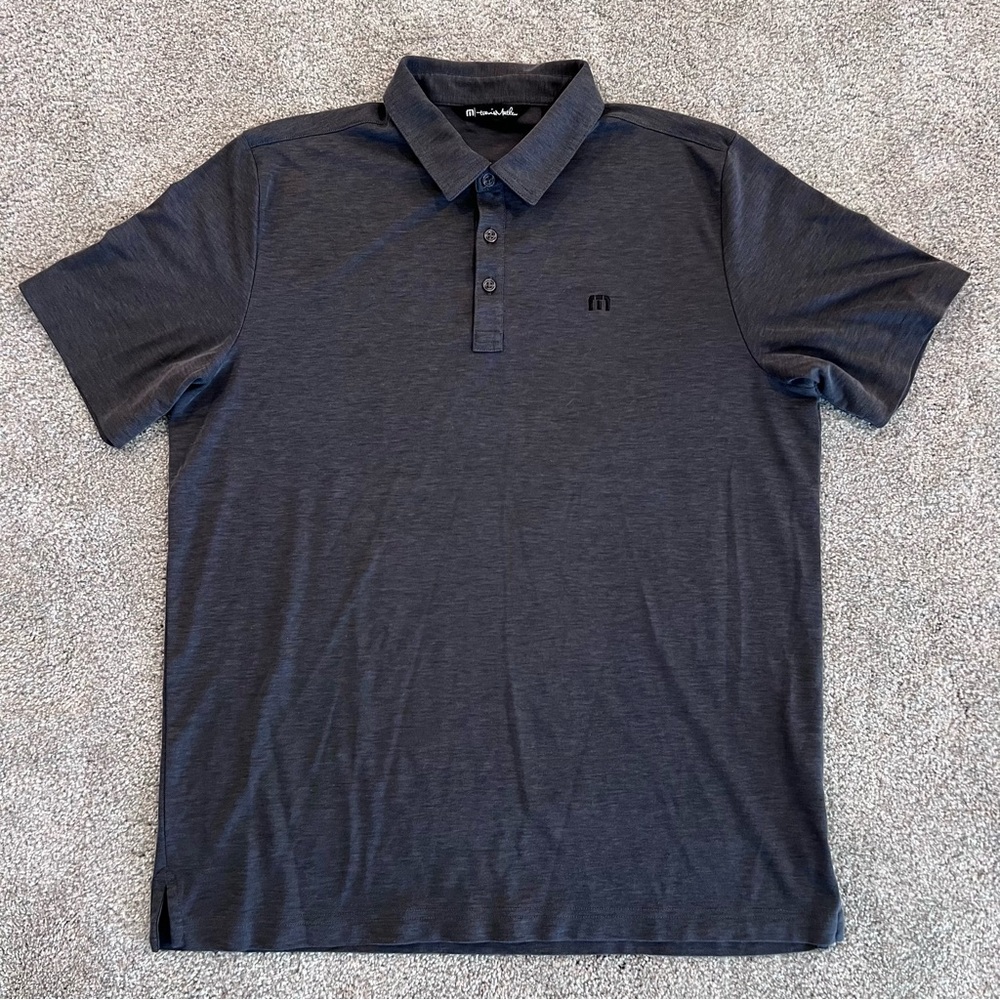 Travis Mathew Shirt Golf Polo Men’s XL Gray Short Sleeve Outdoor Active $99,